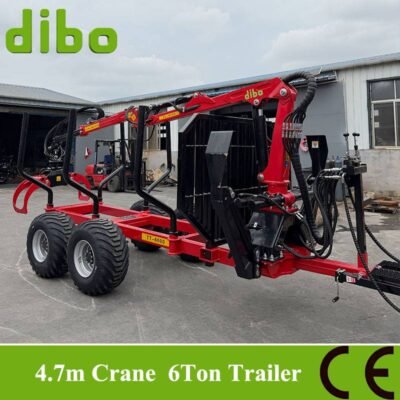 4.7m crane 6 ton trailer