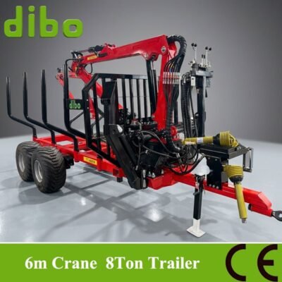 6m crane 8 ton trailer